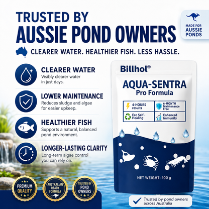 Billhol® Aqua-Sentra Pro Formula– End Algae Nightmares, Restore Your Pond’s Beauty Fast!🔴