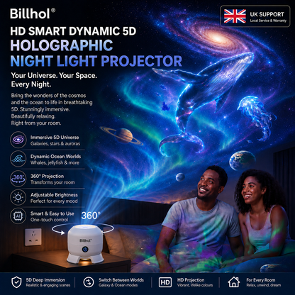 🔥Last day 70%off丨Billhol® Night Light Projector — Smart 5D Holographic Starry Sky & Ocean Projector 🐦‍🔥