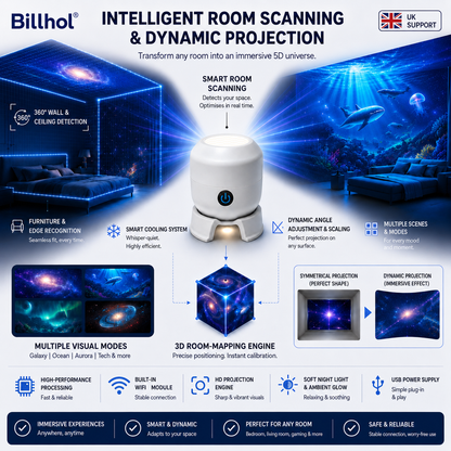 🔥Last day 70%off丨Billhol® Night Light Projector — Smart 5D Holographic Starry Sky & Ocean Projector 🐦‍🔥
