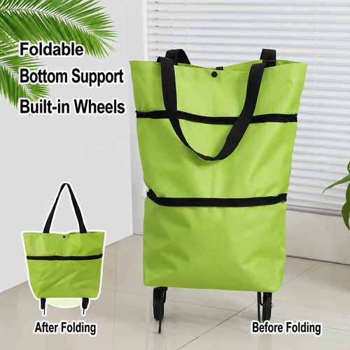 Portable Foldable Shopping Trolley Bag with Wheels