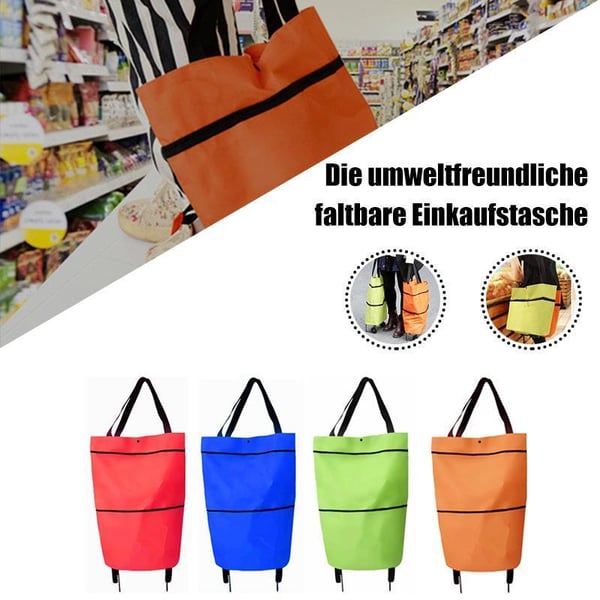 ❤Last Day 70% OFF🛒Ivosoma® Foldable 2-in-1 Rolling Shopping Bag🌊