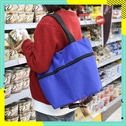 ❤Last Day 70% OFF🛒Ivosoma® Foldable 2-in-1 Rolling Shopping Bag🌊