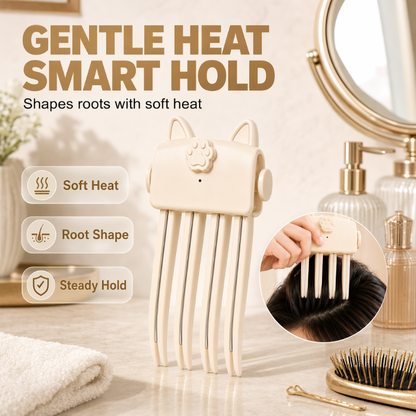 🎉48K+ Sold 💇 Wireless Heated Volumizing Root Lift Clip, Portable Travel Hair Styling Tool for Flat Fine Hair🔴