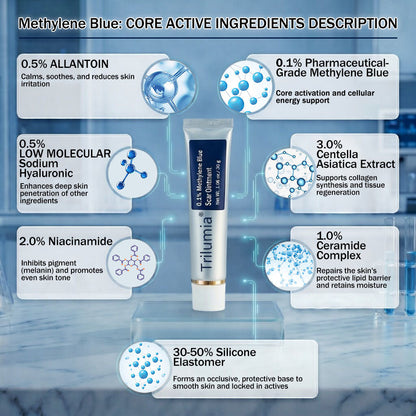 𝑻𝒓𝒊𝒍𝒖𝒎𝒊𝑎® 0.1% 𝑴𝒆𝒕𝒉𝒚𝒍𝒆𝒏𝒆 𝑩𝒍𝒖𝒆 𝑺𝒄𝒂𝒓 𝑶𝒊𝒏𝒕𝒎𝒆𝒏𝒕💧(Suitable for all types of scars and acne)🏆2026 International Biotechnology Award